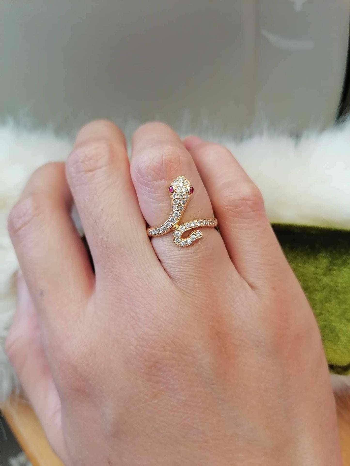 Snake Diamond Ring