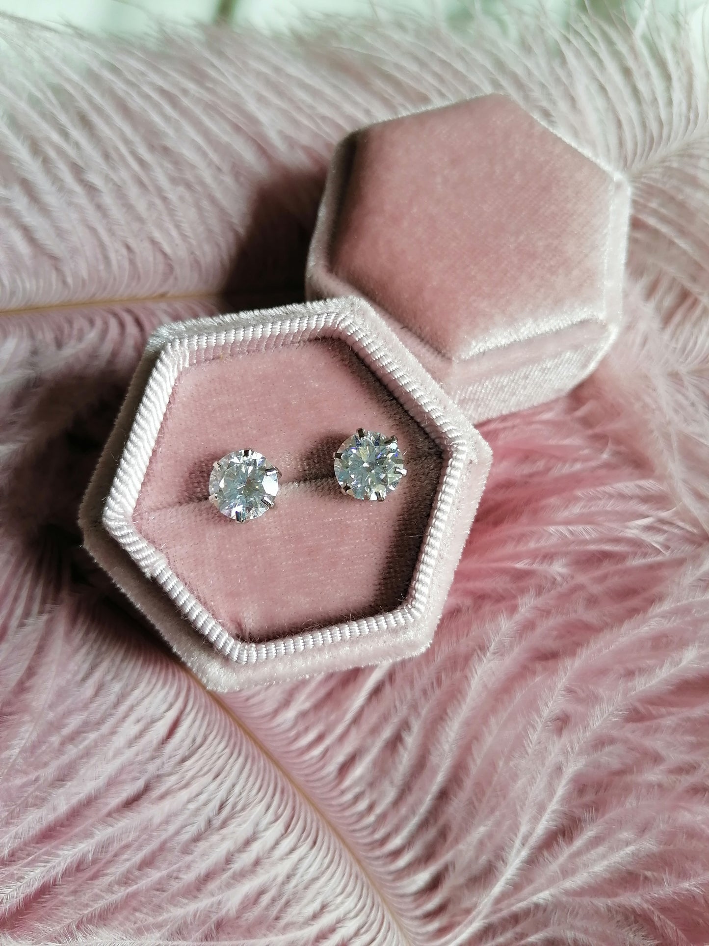 3 Carats Moissanite Stud Earrings